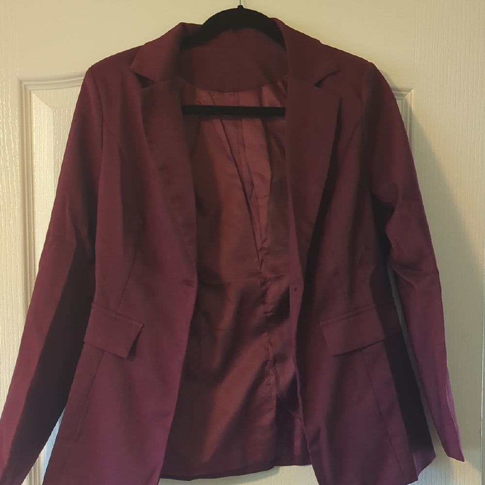 Women's Plum Blazer Jacket - Classic Tailored Style